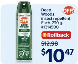 Walmart Deep Woods insect repellent offer