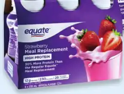 Walmart Equate high protein meal replacement shakes offer