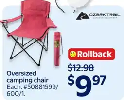 Walmart Ozark Trail Camping Chair offer