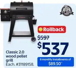 Walmart Pit Boss Classic 2.0 wood pellet grill offer
