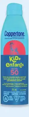 Walmart Coppertone kids' SPF 50 sunscreen spray offer