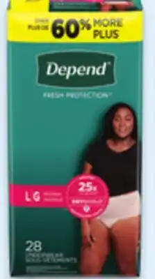 Walmart Depend incontinence products offer