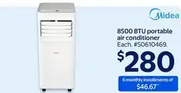 Walmart MIDEA 8500 BTU portable air conditioner offer