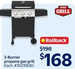 Walmart Expert Grill 3-Burner propane gas grill offer