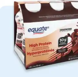 Walmart Equate high protein nutrition shakes offer