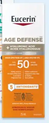 Walmart Eucerin Sun Age Defense SPF 50 sunscreen lotion offer