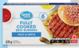 Walmart Great Value fully cooked burgers offer