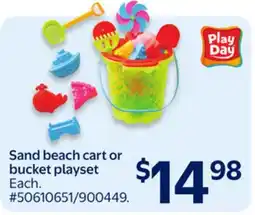 Walmart Play Day Sand Beach cart or bucket playset offer