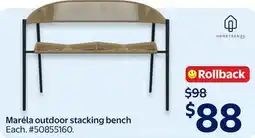 Walmart Home Trends Maréla outdoor stacking Bench offer