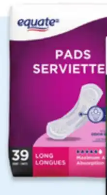 Walmart Equate incontinence guard for men 52s or bladder control pads 39s offer