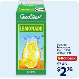 Walmart Sealtest lemonade offer