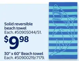 Walmart 30 X 60 Beach towel offer