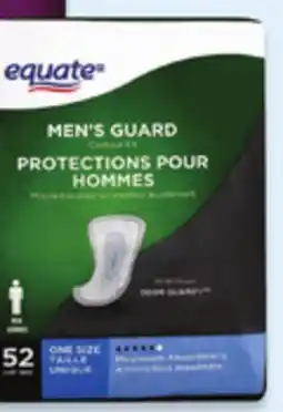 Walmart Equate incontinence guard for men 52s offer