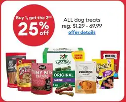 Petsmart ALL dog treats offer