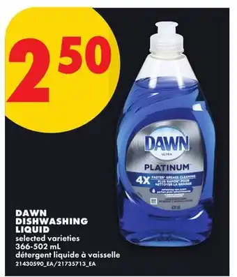 No Frills DAWN DISHWASHING LIQUID offer