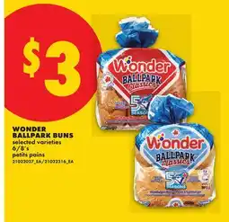 No Frills WONDER BALLPARK BUNS, 6/8'S offer