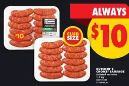 No Frills BUTCHER'S CHOICE SAUSAGE offer
