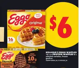 No Frills KELLOGG'S EGGO WAFFLES, 16'S OR PROTEIN WAFFLES, 8'S offer