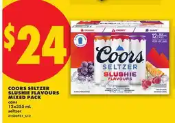 No Frills COORS SELTZER SLUSHIE FLAVOURS MIXED PACK offer
