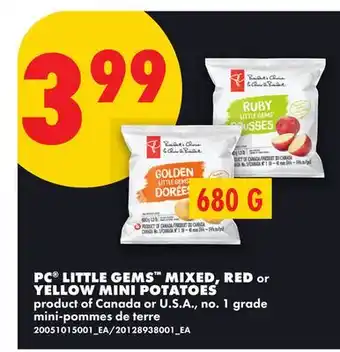 No Frills PC LITTLE GEMS MIXED, RED or YELLOW MINI POTATOES offer