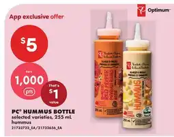 No Frills PC HUMMUS BOTTLE offer