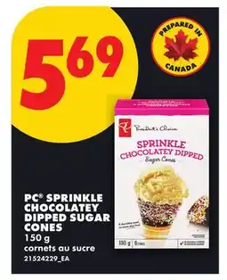 No Frills PC SPRINKLE CHOCOLATEY DIPPED SUGAR CONES offer