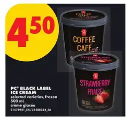 No Frills PC BLACK LABEL ICE CREAM offer