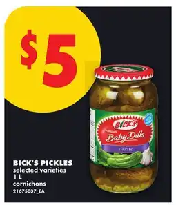 No Frills BICK'S PICKLES offer
