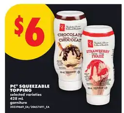 No Frills PC SQUEEZABLE TOPPING offer