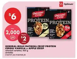 No Frills GENERAL MILLS OATMEAL CRISP PROTEIN CEREAL VANILLA or APPLE CRISP offer