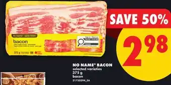 No Frills NO NAME BACON offer