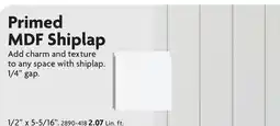 Home Hardware Primed MDF Shiplap offer
