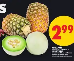No Frills PINEAPPLE OR HONEYDEW offer
