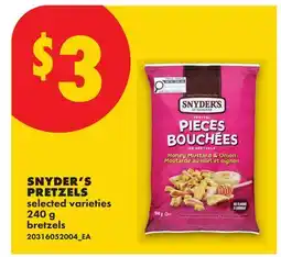 No Frills SNYDER'S PRETZELS offer