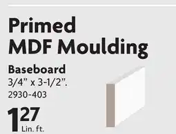 Home Hardware Primed MDF Moulding offer