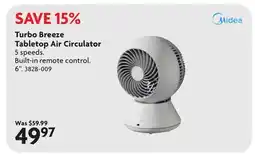 Home Hardware Turbo Breeze Tabletop Air Circulator offer