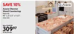 Home Hardware Acacia Chevron Wood Countertop offer