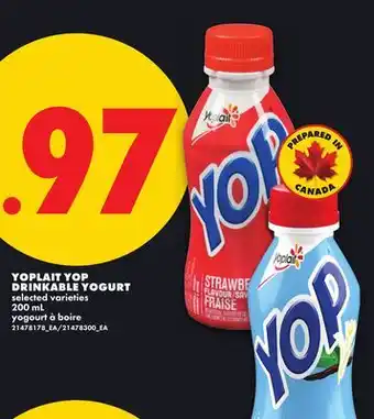 No Frills YOPLAIT YOP DRINKABLE YOGURT offer