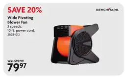 Home Hardware Wide Pivoting Blower Fan offer