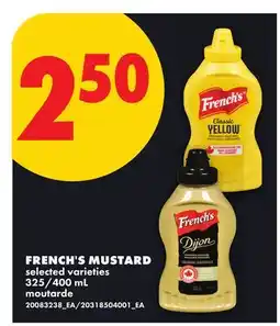 No Frills FRENCH'S MUSTARD, 325/400 ML offer