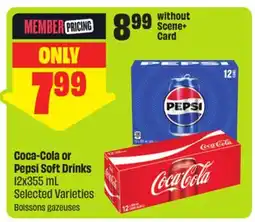 FreshCo Coca-Cola or Pepsi Soft Drinks, 12x355 mL Selected Varieties offer