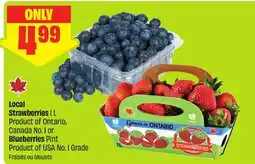 FreshCo Strawberries 1 L Product of Ontario, Canada No. I or Blueberries Pint Product of USA No. I Grade offer