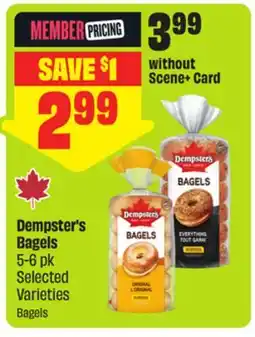 FreshCo Dempster's Bagels, 5-6 pk Selected Varieties offer
