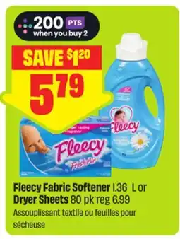 FreshCo Fleecy Fabric Softener 1.36 L or Dryer Sheets offer
