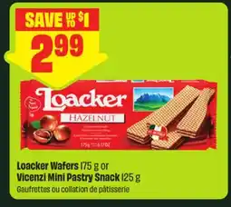 FreshCo Loacker Wafers 175 g or Vicenzi Mini Pastry Snack 125 g offer