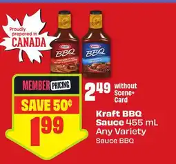 FreshCo Kraft BBQ Sauce, 455 mL Any Variety Sauce BBQ offer