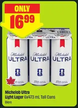 FreshCo Michelob Ultra Light Lager, 6x473 mL Tall Cans offer