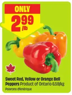 FreshCo Sweet Red, Yellow or Orange Bell Peppers, Product of Ontario 6.59/kg offer