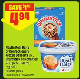 FreshCo Nestlé Real Dairy or Confectionery Frozen Desserts Drumstick or Novelties, 4-10 pk 55-140 mL offer