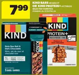 Real Canadian Superstore KIND BARS, 40 GX5 CT OR KIND PROTEIN+, 4 CTX62 G offer